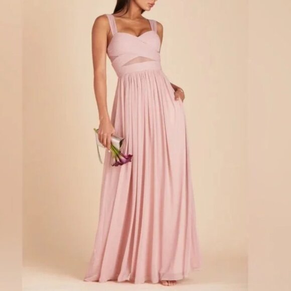 Birdy Gray Elsye Dress Mesh Dusty Rose - Picture 1 of 12